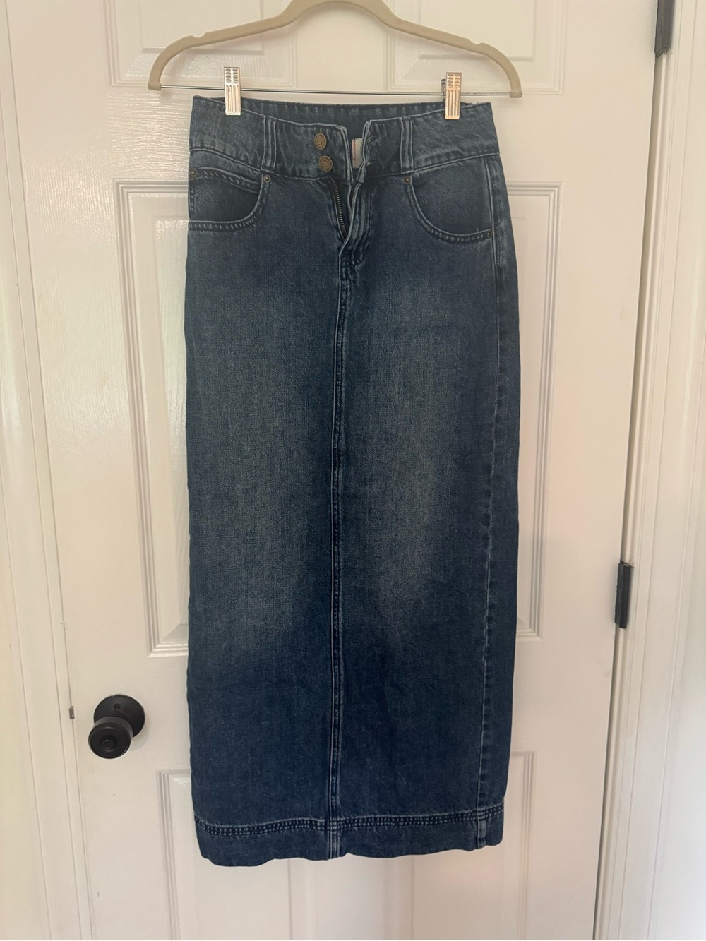 BDG for Urban Outfitters Dark Blue Denim Maxi Skirt